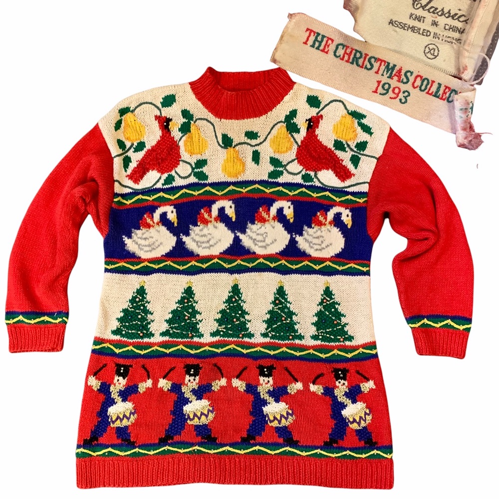 Ugly Christmas Sweater Authentic Vintage 1993 ‘The Christmas Collection’ Marisa